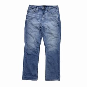 BKE Buckle Jeans Mens 32x32 Blue Tyler Straight Mid Wash Denim Whiskers ABS23358